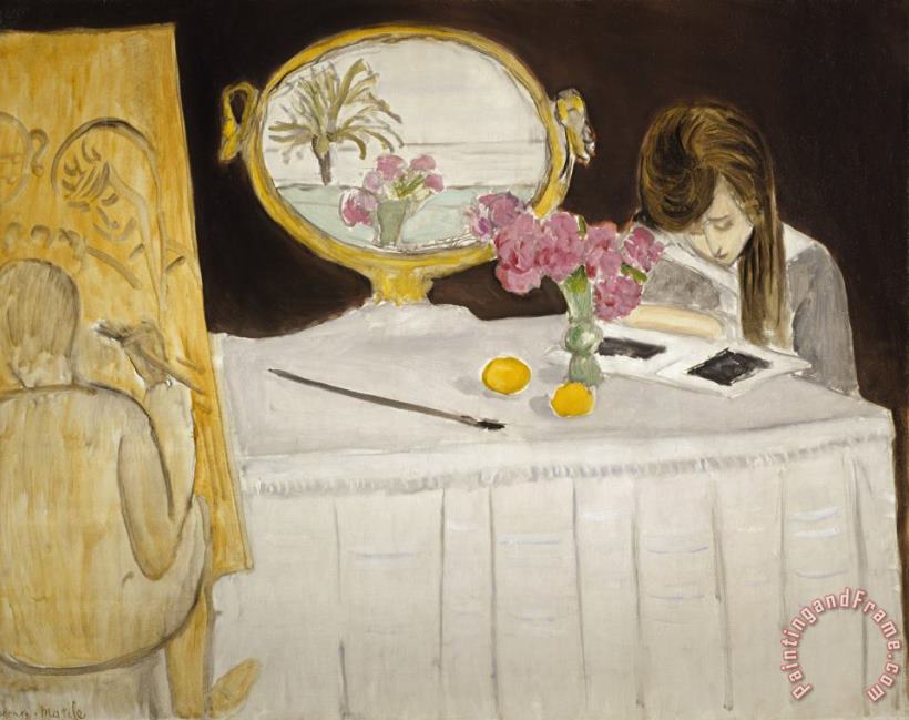 Henri Matisse La Lecon De Peinture Or La Seance De Peinture [the Painting Lesson Or The Painting Session] Art Print